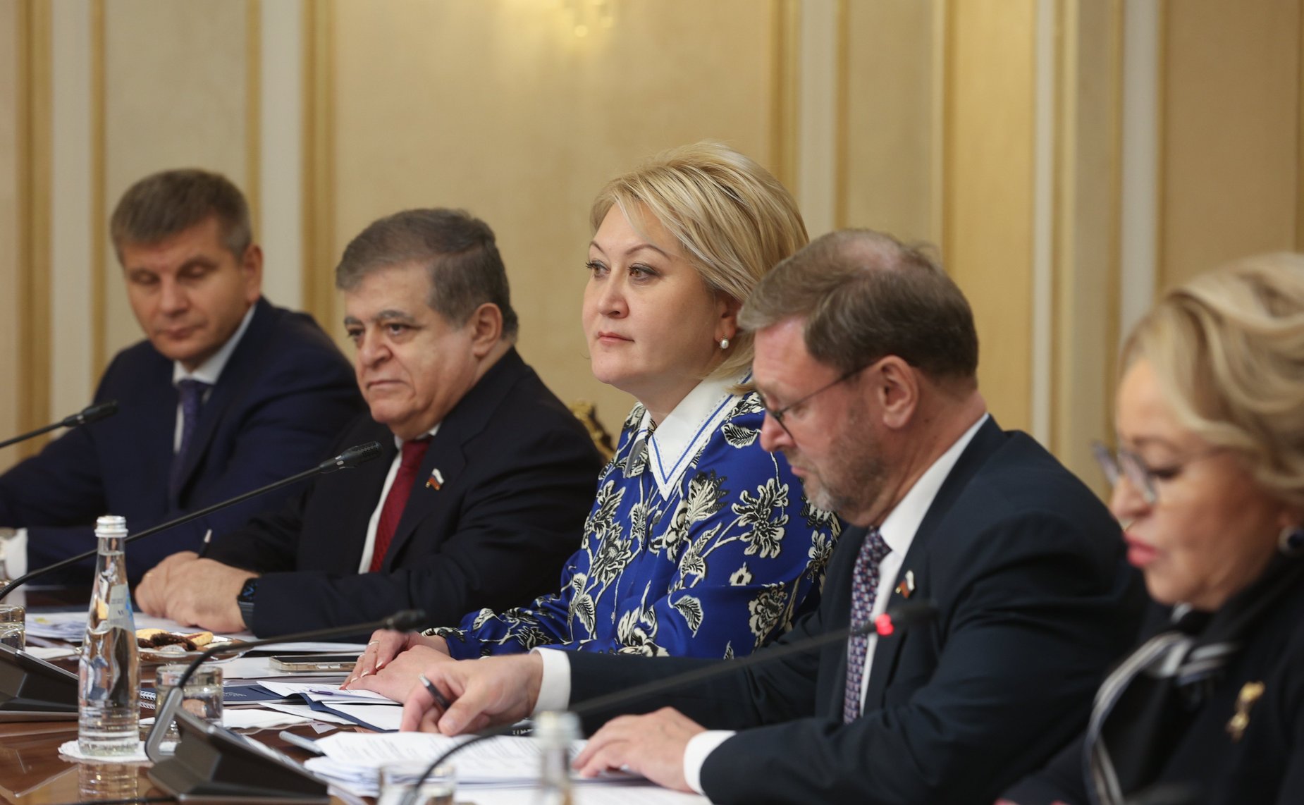 Встреча Председателя Совета Федерации Валентины Матвиенко и Председателя Халк Маслахаты (верхней палаты) Милли Генгеша (парламента) Туркменистана Гурбангулы Бердымухамедова