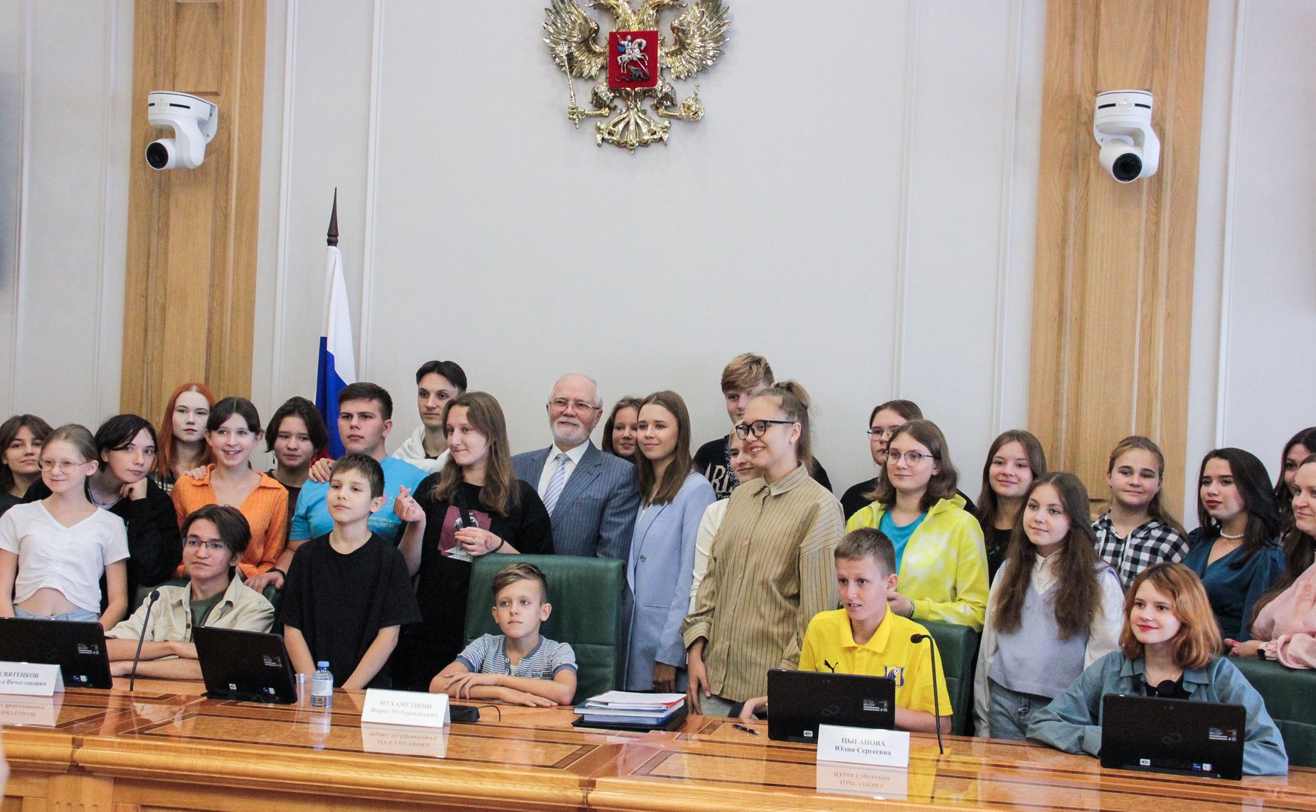 Встреча заместителя председателя Комитета СФ по международным делам Фарита Мухаметшина с детьми-победителями международного проекта «Территория успеха: Пегас»