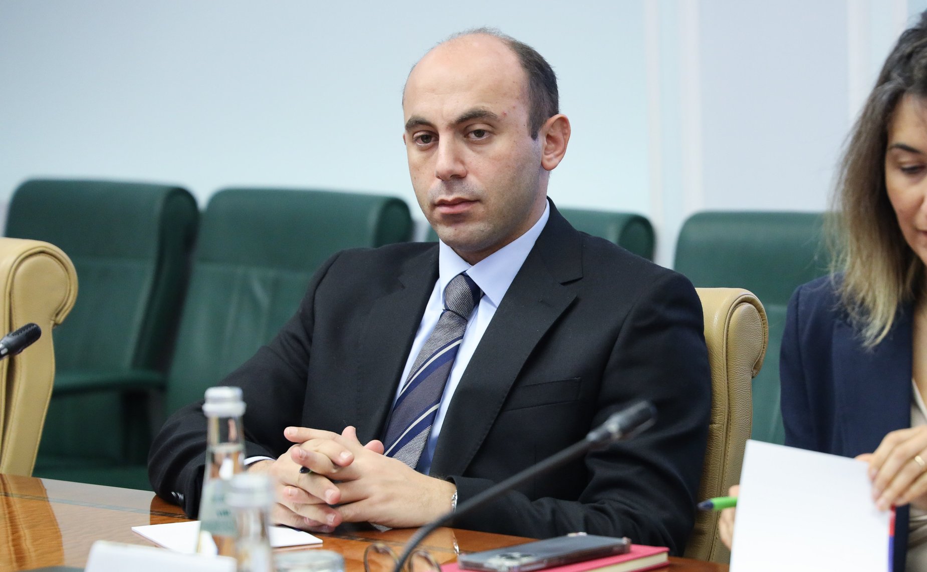 Встреча председателя Комитета Совета Федерации по международным делам Григория Карасина с Чрезвычайным и Полномочным Послом Арабской Республики Египет в Российской Федерации