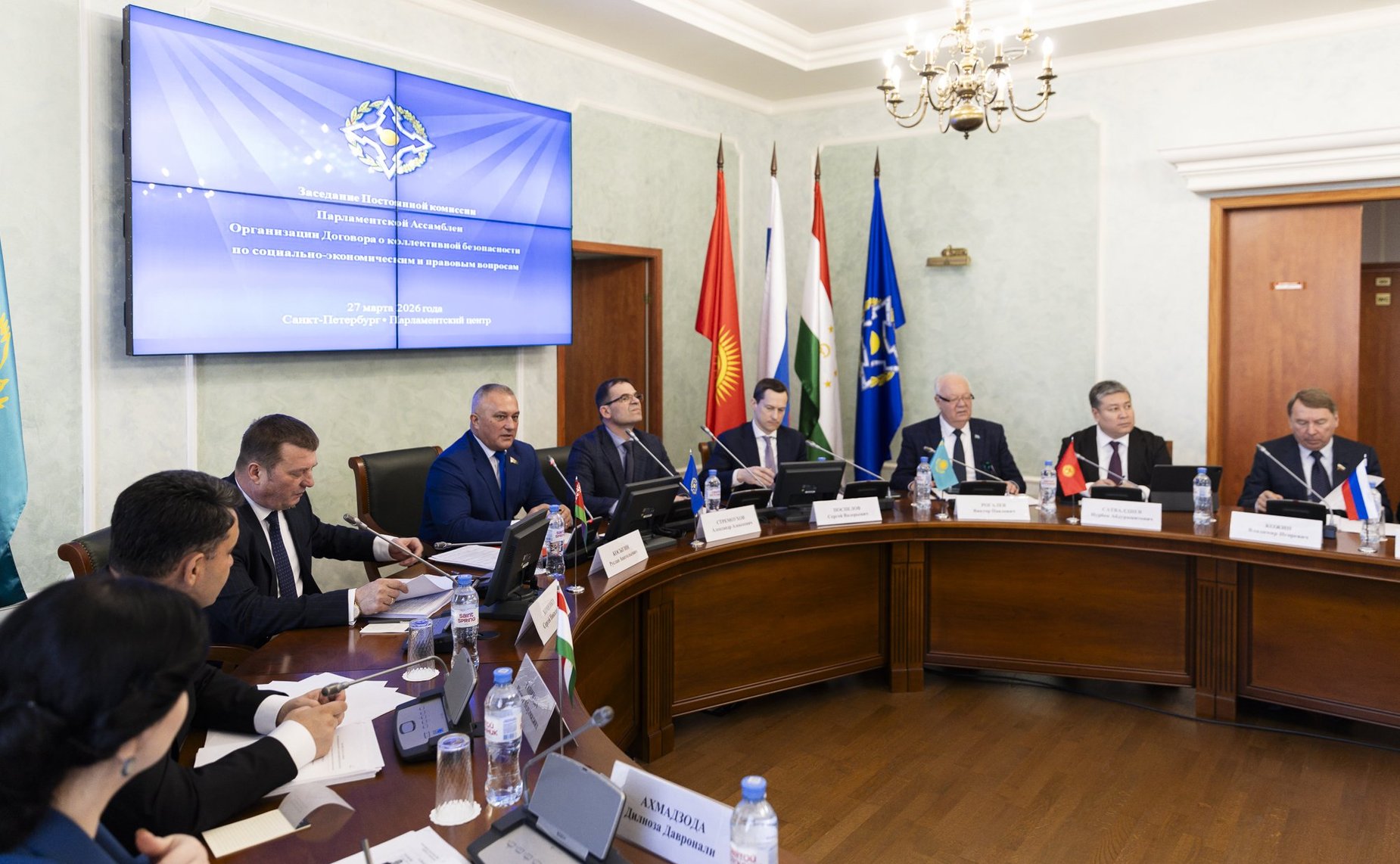 Участие сенаторов Российской Федерации в заседании Постоянной комиссии ПА ОДКБ по социально-экономическим и правовым вопросам