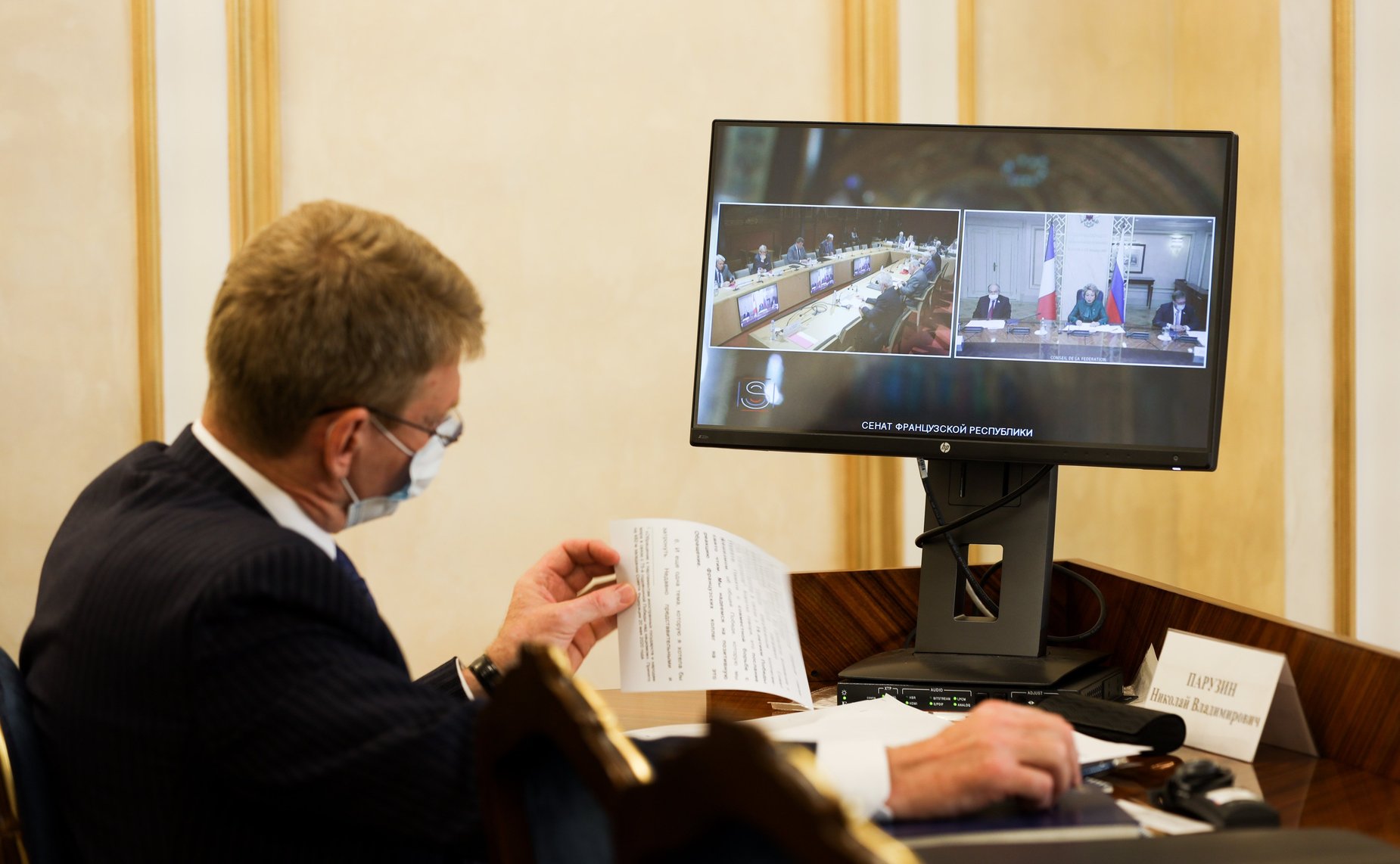 Переговоры Председателя СФ Валентины Матвиенко с Председателем Сената Французской Республики Жераром Ларше