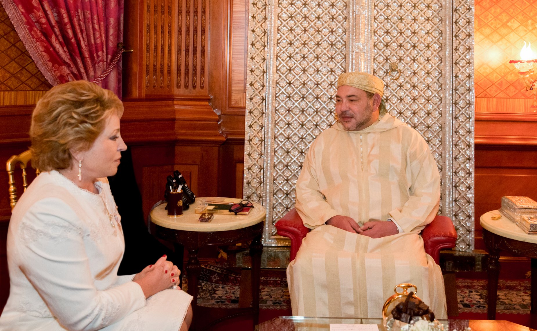 Встреча В. Матвиенко с королем Марокко