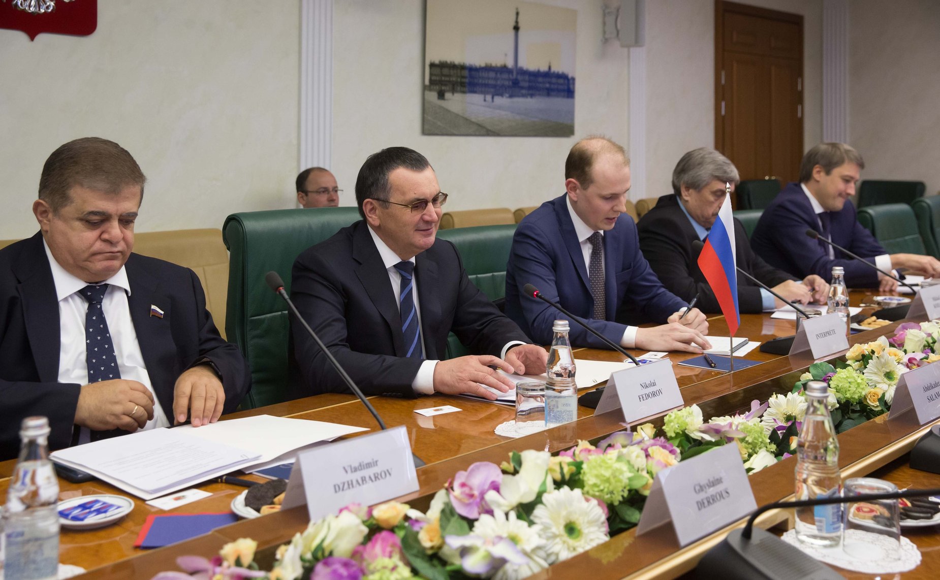 Встреча Н. Федорова с заместителем Председателя Палаты советников Королевства Марокко Абделькадером Саламой