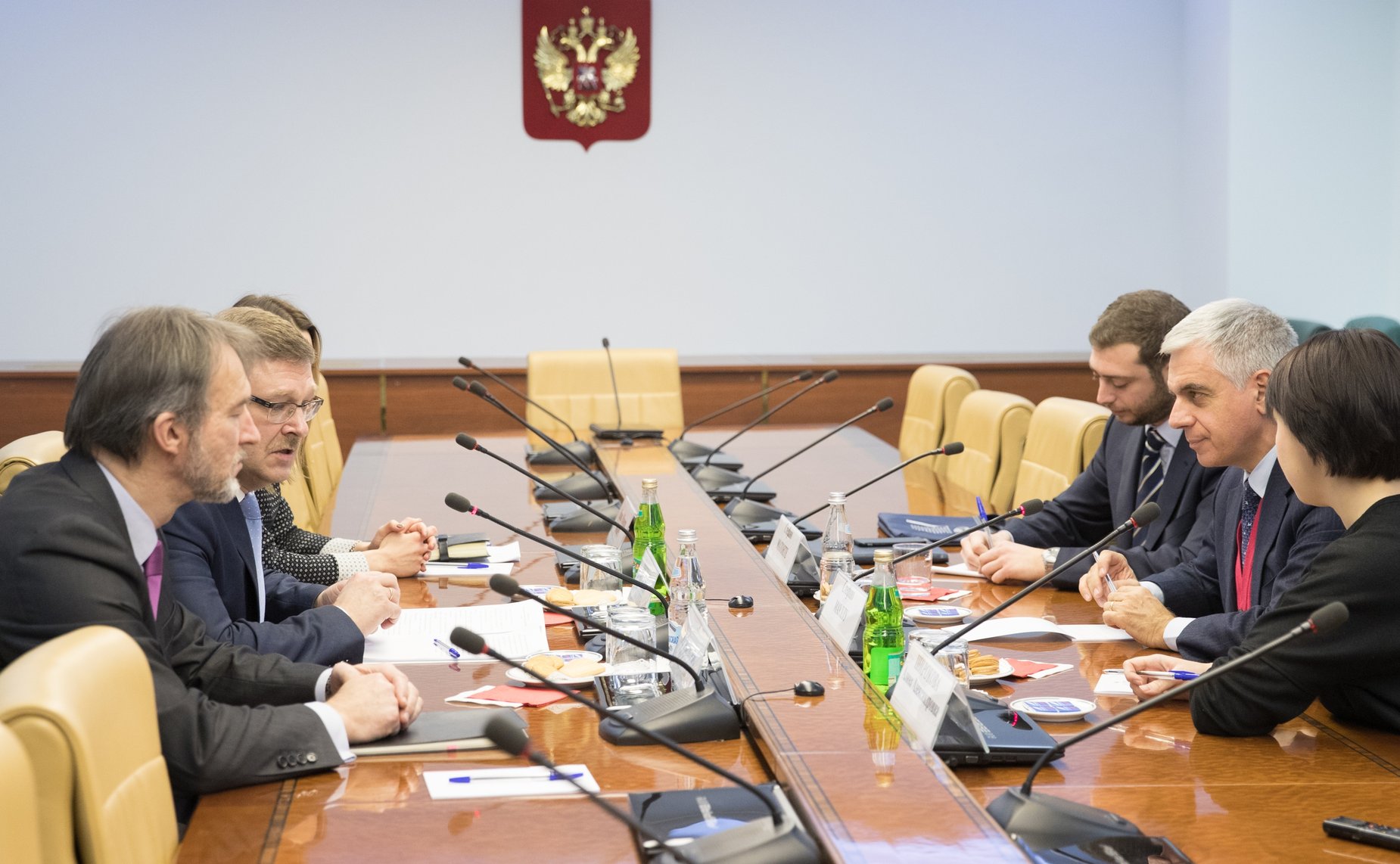 Константин Косачев провел встречу с депутатом Европейского Парламента Стефано Мауллу