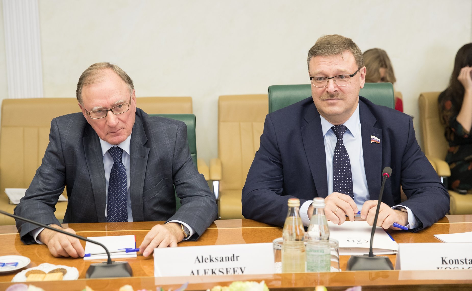 Встреча председателя Комитета СФ по международным делам Константина Косачева c главой Представительства Евросоюза в России Маркусом Эдерером