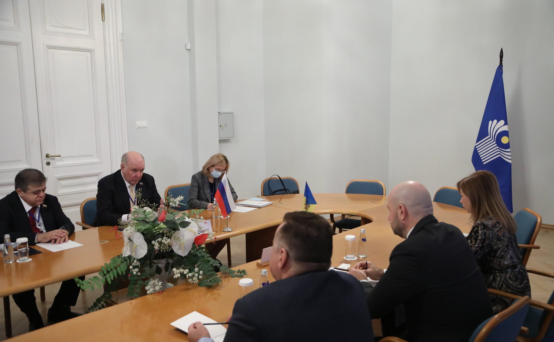 Встреча председателя Комитета Совета Федерации по международным делам Григория Карасина с руководителем молдавской делегации в МПА СНГ Владимиром Боля