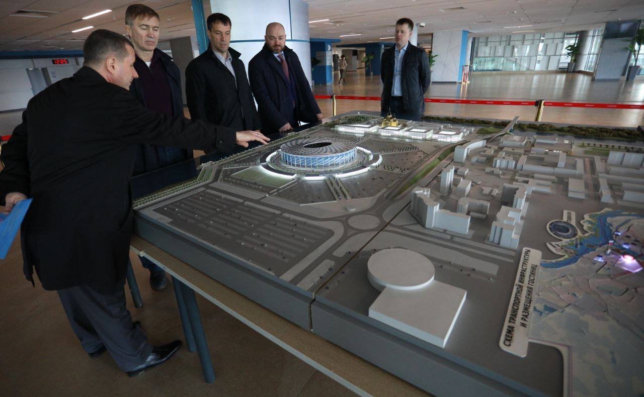 Александр Брыксин осмотрел спортивные объекты Чемпионата мира 2018 в Нижнем Новгороде