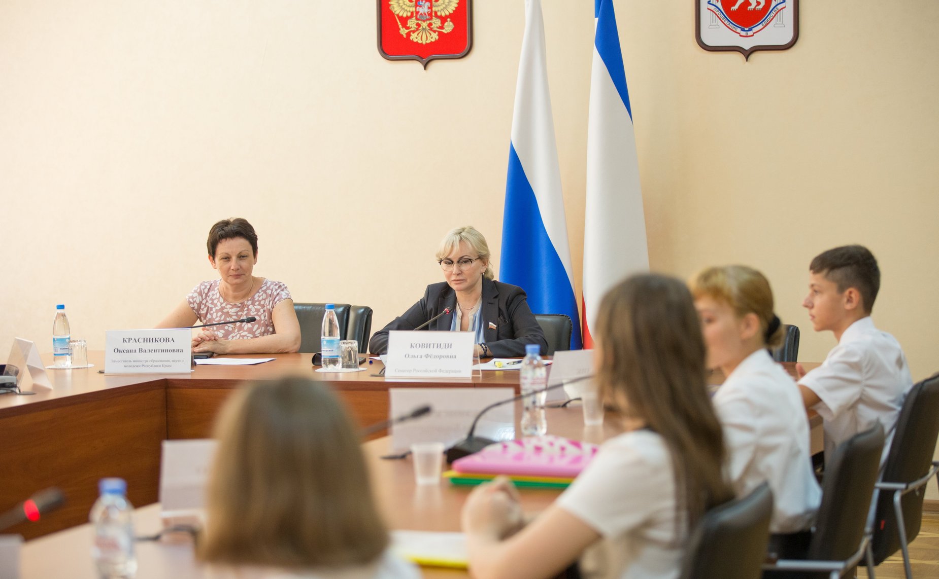 Ольга Ковитиди встретилась с отличниками и отличницами, умниками и умницами крымских школ, претендентами на обучение в Классическом пансионе МГУ им. М.В. Ломоносова