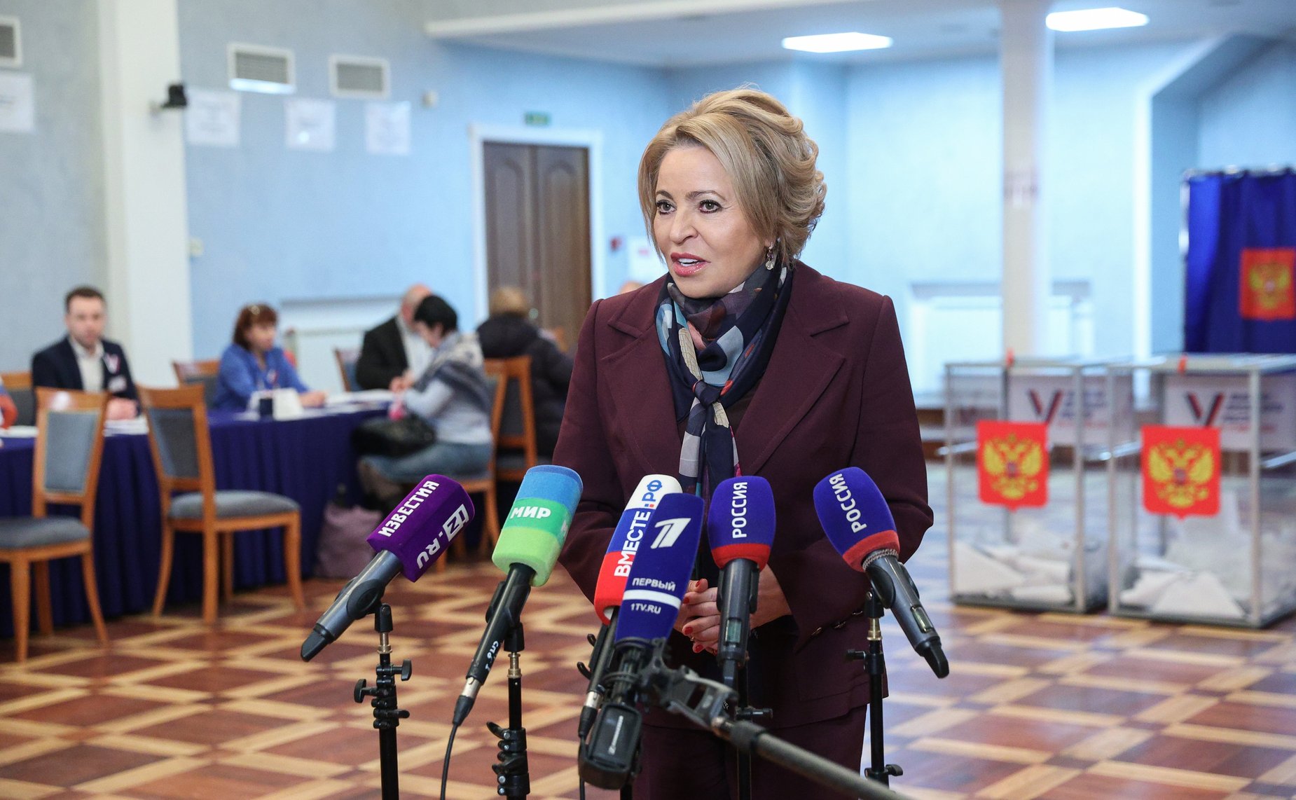Валентина Матвиенко приняла участие в голосовании на выборах Президента Российской Федерации