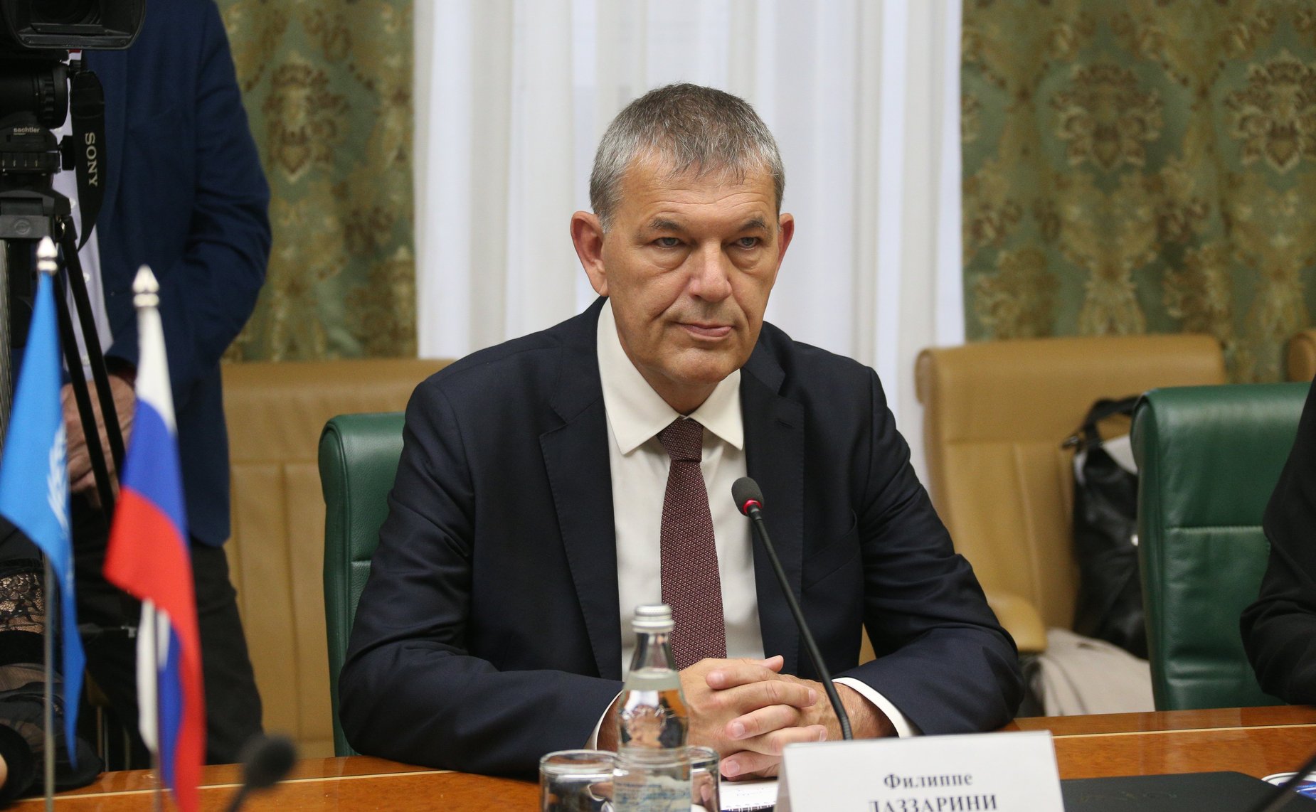 Константин Косачев провел встречу с Генеральным комиссаром Ближневосточного агентства для помощи палестинским беженцам и организации работ (БАПОР) Филиппе Лаззарини