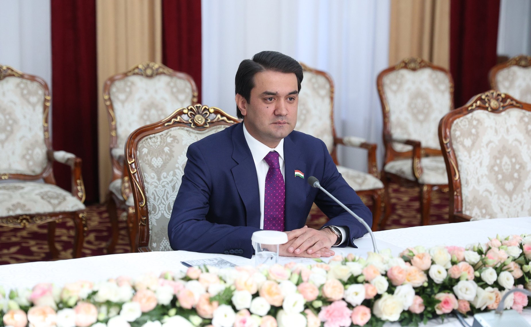 Встреча Председателя Совета Федерации Валентины Матвиенко с Председателем Маджлиси милли Маджлиси Оли Республики Таджикистан Рустами Эмомали