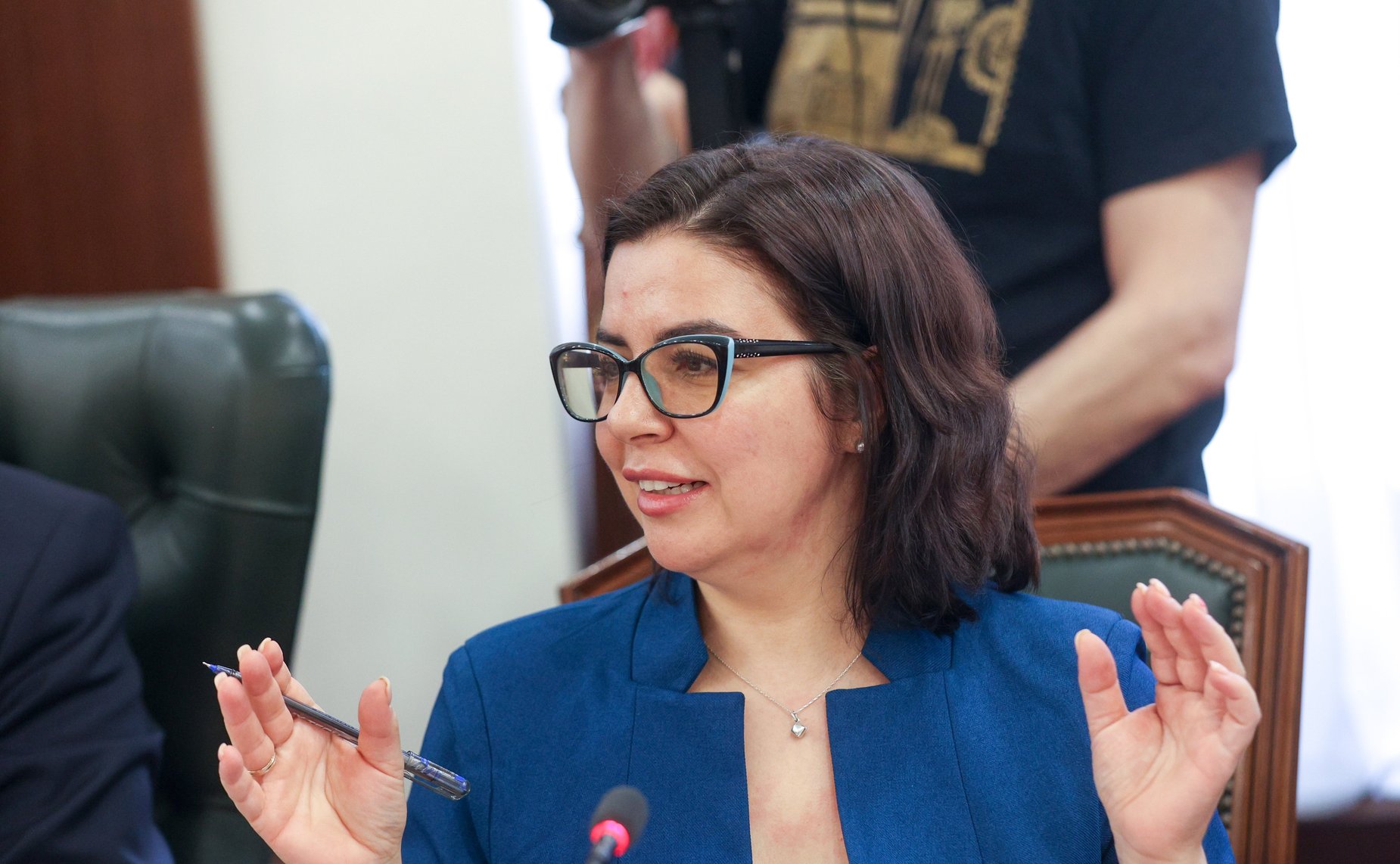 Встреча председателя Комитета СФ по международным делам Григория Карасина с турецкой делегацией во главе с председателем Комиссии Великого национального собрания Турции по международным делам Фуатом Октаем