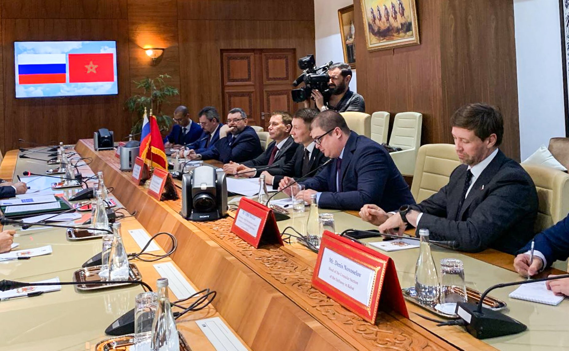 Участие делегации Совета Федерации в заседании группы по сотрудничеству Совета Федерации с Палатой советников Королевства Марокко. Встреча с первым заместителем Председателя Палаты представителей Королевства Марокко Мохамедом Саббари