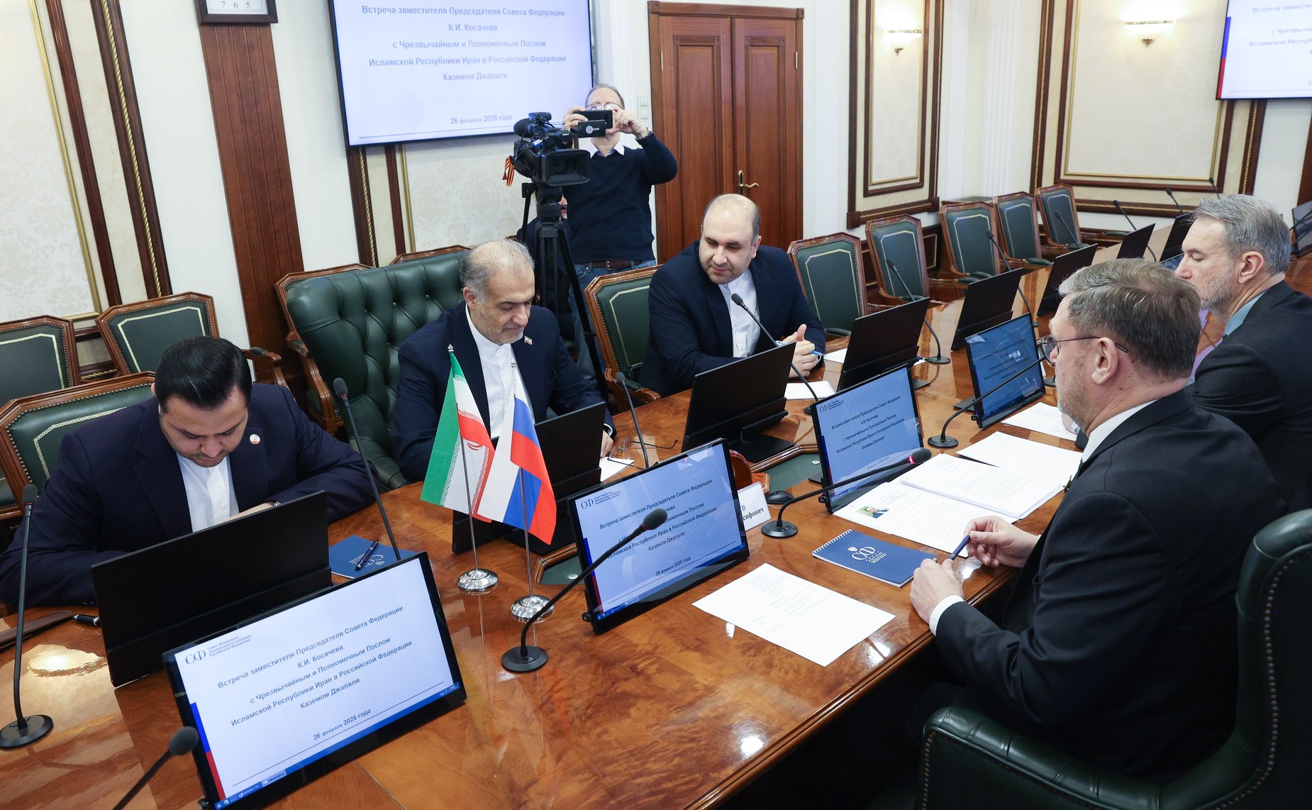 Встреча заместителя Председателя Совета Федерации Константина Косачева с Чрезвычайным и Полномочным Послом Исламской Республики Иран в Российской Федерации Каземом Джалали