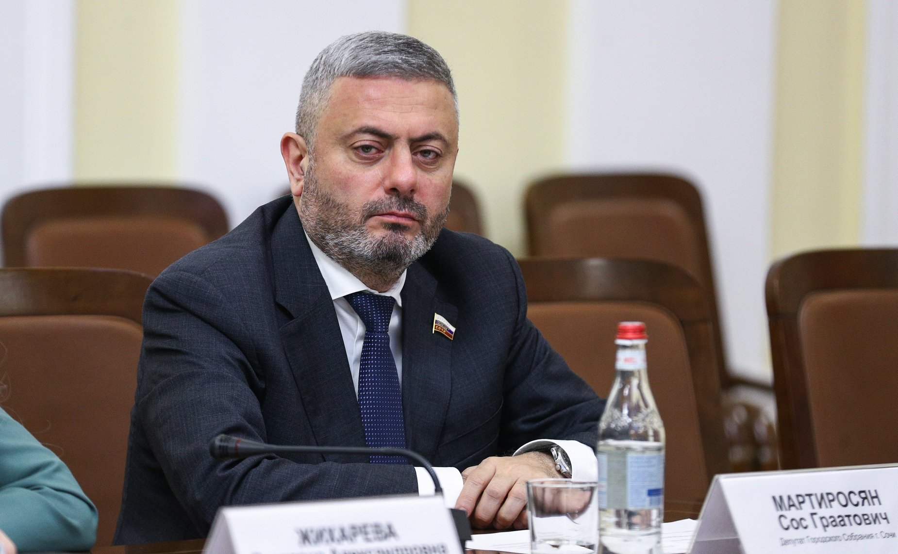 Встреча сопредседателей Межпарламентской комиссии по сотрудничеству Федерального Собрания Российской Федерации и Национального Собрания Республики Армения Юрия Воробьева и Акоба Аршакяна