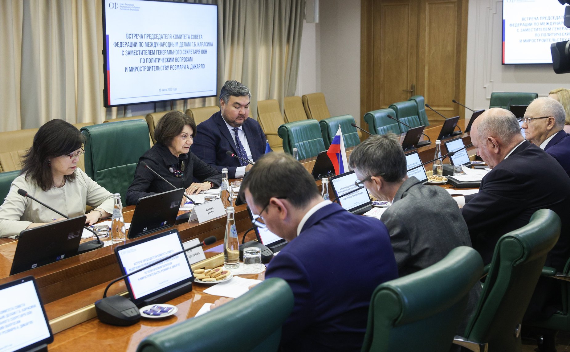 Встреча председателя Комитета СФ по международным делам Григория Карасина с заместителем Генерального секретаря ООН по политическим вопросам и миростроительству