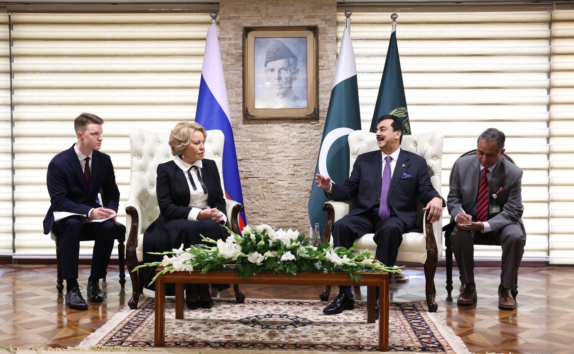 Встреча Председателя СФ Валентины Матвиенко с Председателем Сената Пакистана Юсуфом Разой Гилани