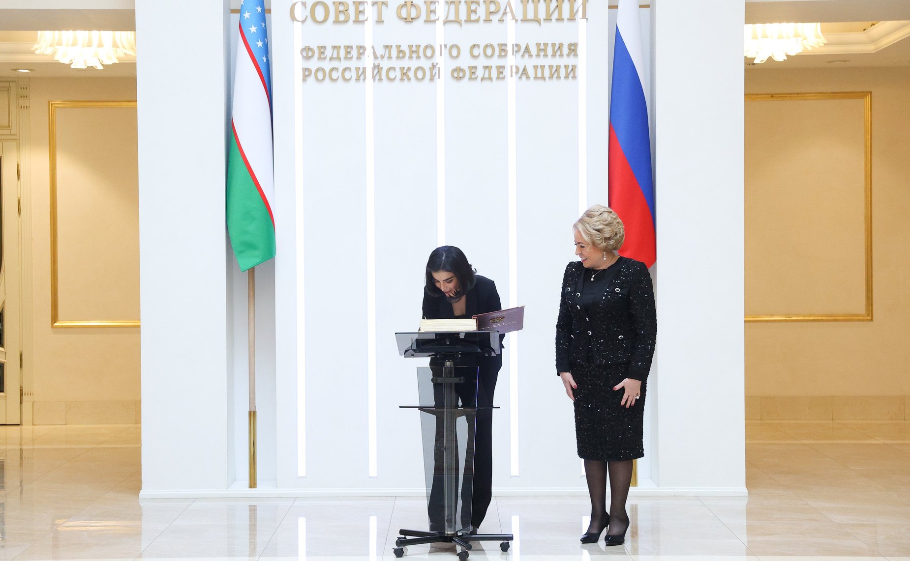 Встреча Председателя Совета Федерации Валентины Матвиенко с Помощником Президента Республики Узбекистан Саидой Мирзиёевой