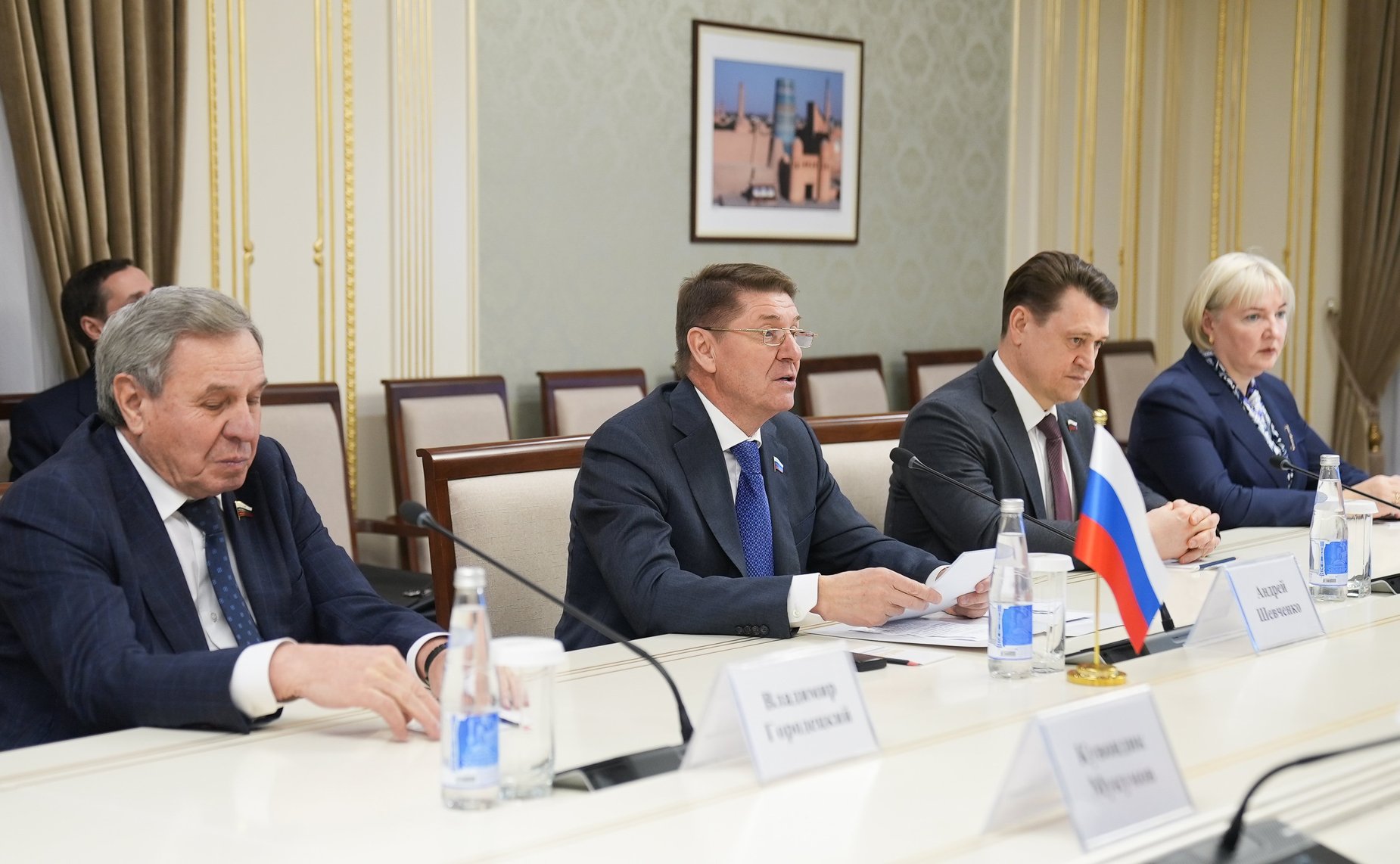 Состоялась беседа Андрея Шевченко с первым заместителем Председателя Сената Олий Мажлиса Республики Узбекистан Садыком Сафаевым