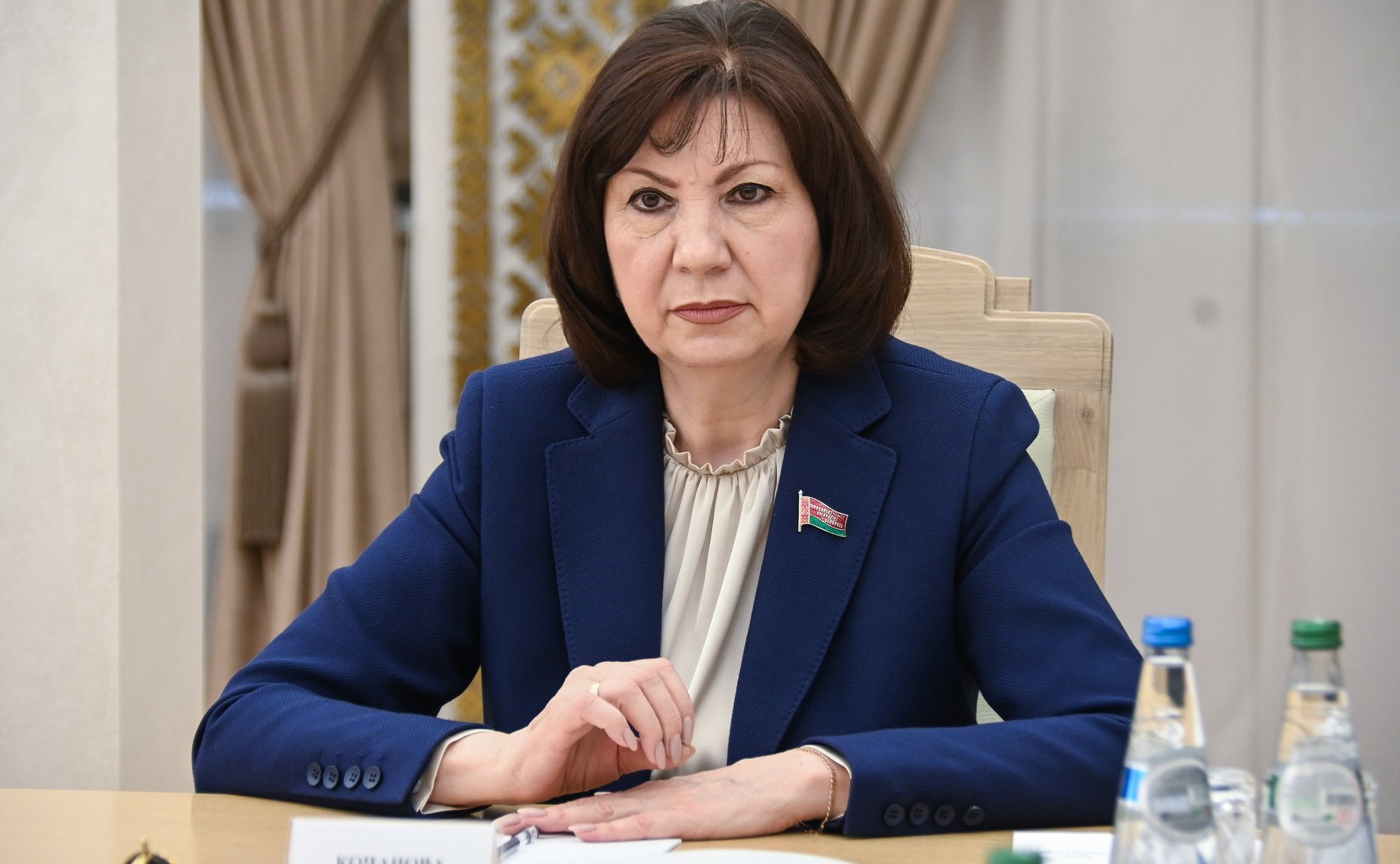 Российские законодатели в рамках визита провели встречу с Председателем Совета Республики Национального собрания Республики Беларусь Натальей Кочановой