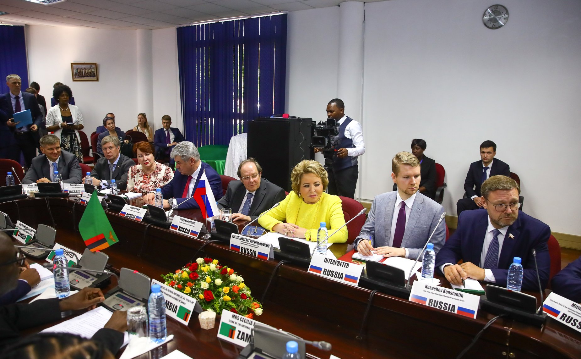 Встреча Председателя СФ Валентины Матвиенко и членов делегации Совета Федерации с Председателем Национальной ассамблеи Республики Замбия Патриком Матибини