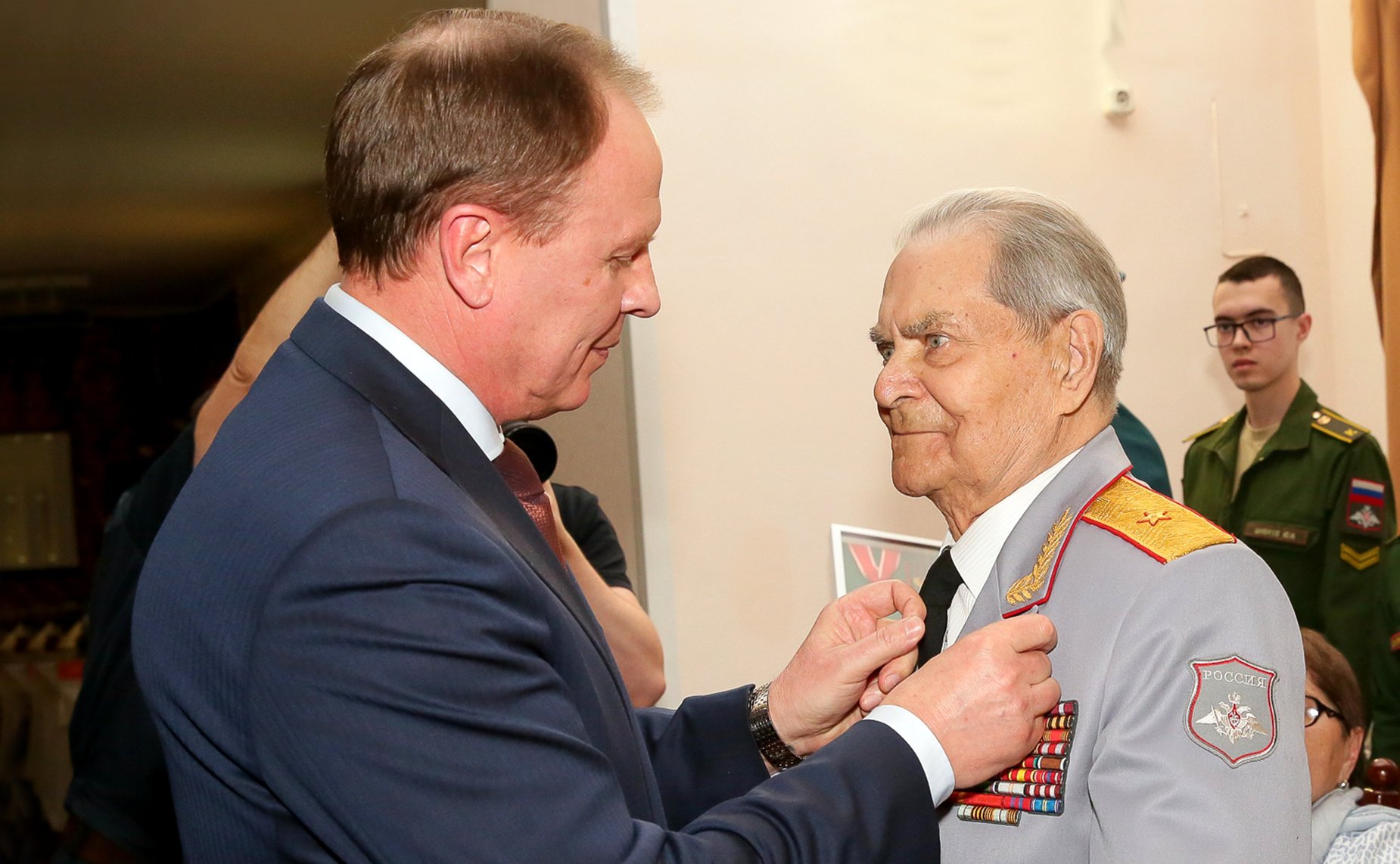 Торжественное мероприятие чествования 100-летнего юбилея ветерана Великой Отечественной войны В. Зибарева