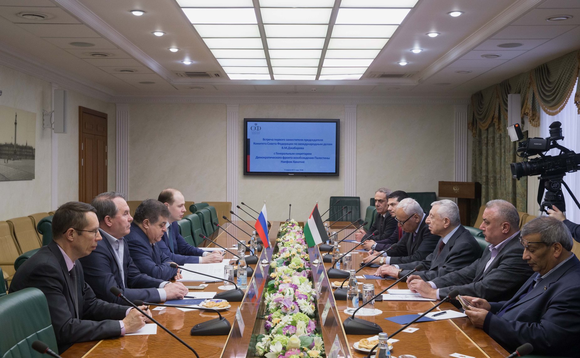 Встреча Владимира Джабарова с Генеральным секретарем Демократического фронта освобождения Палестины Наефом Хаватме