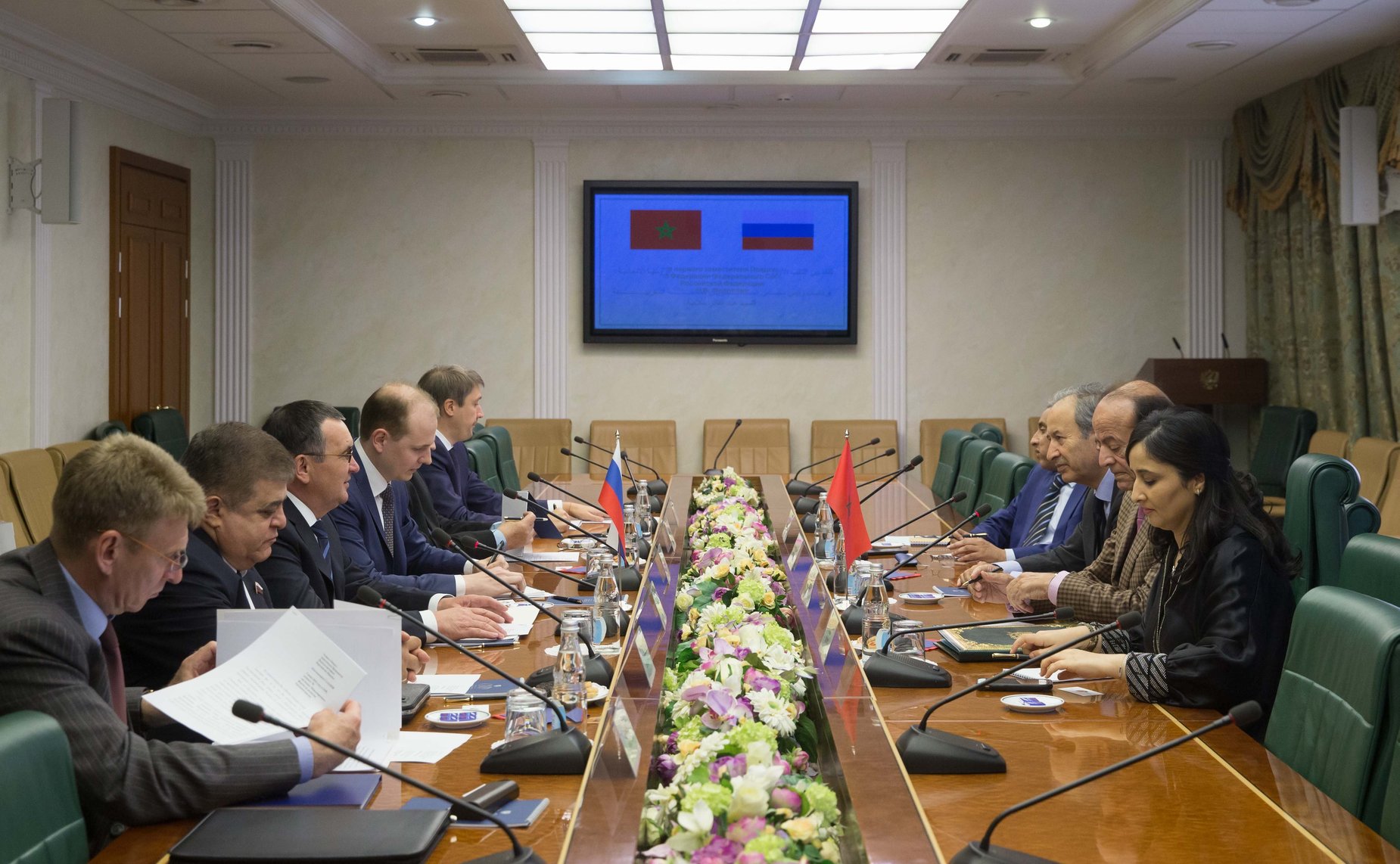 Встреча Н. Федорова с заместителем Председателя Палаты советников Королевства Марокко Абделькадером Саламой