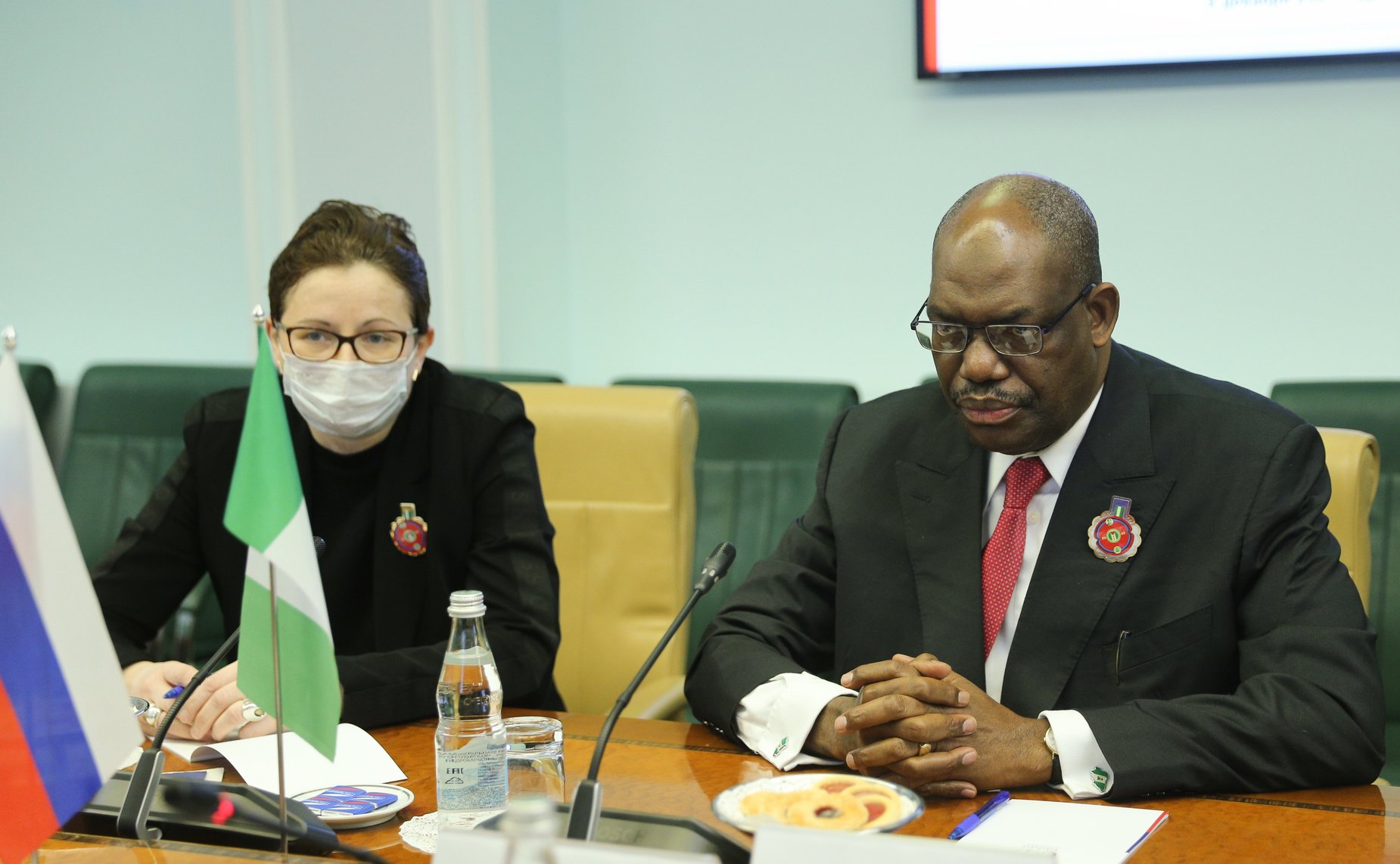 Встреча председателя Комитета СФ по международным делам Григория Карасина с Чрезвычайным и Полномочным Послом Федеративной Республики Нигерия