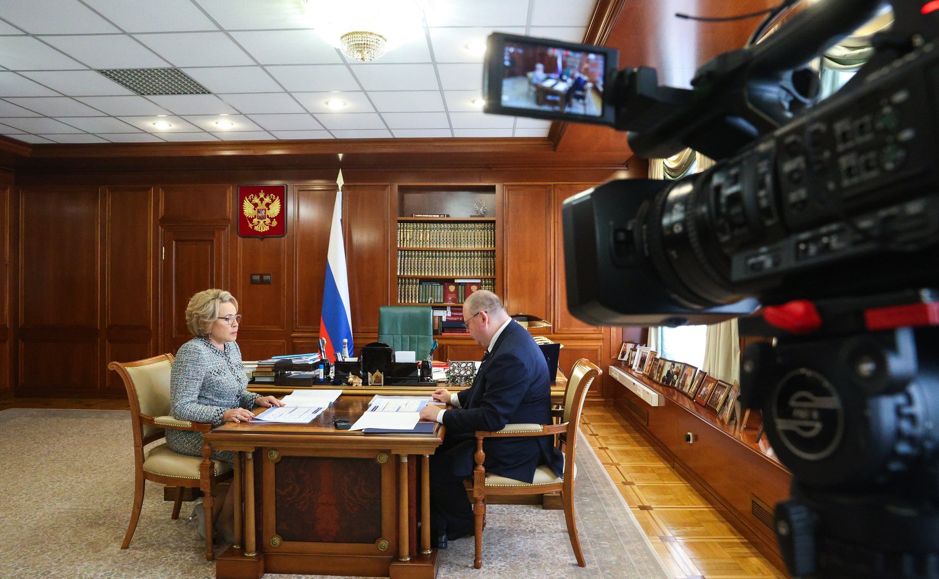 Встреча Председателя СФ Валентины Матвиенко с губернатором Пензенской области Олегом Мельниченко