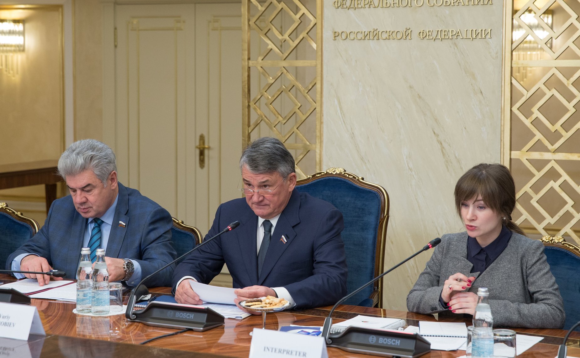 Встреча Ю. Воробьева с председателем Внешнеполитической комиссии Совета кантонов, сопредседателем группы дружбы «Швейцария-Россия» Федерального Собрания Швейцарской Конфедерации Филиппо Ломбарди