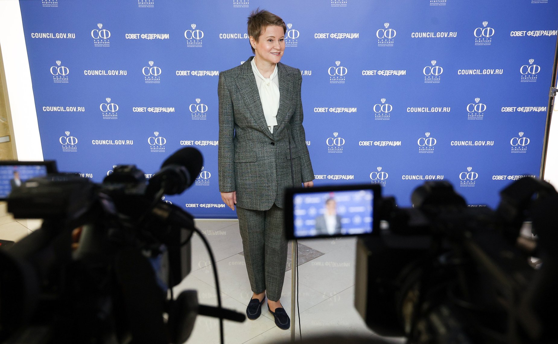 Пресс-подход председателя Совета федеральной территории «Сириус» Елены Шмелевой