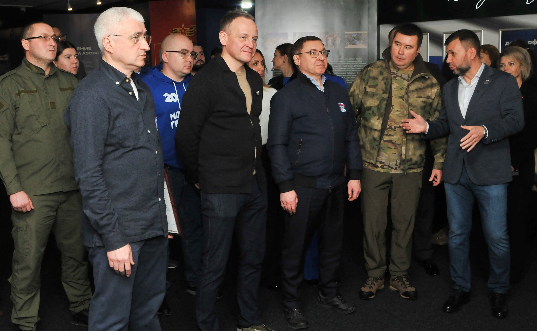 Первый заместитель Председателя СФ Владимир Якушев и глава Донецкой Народной Республики Денис Пушилин открыли в ДНР музей «Поле битвы: Мариуполь»