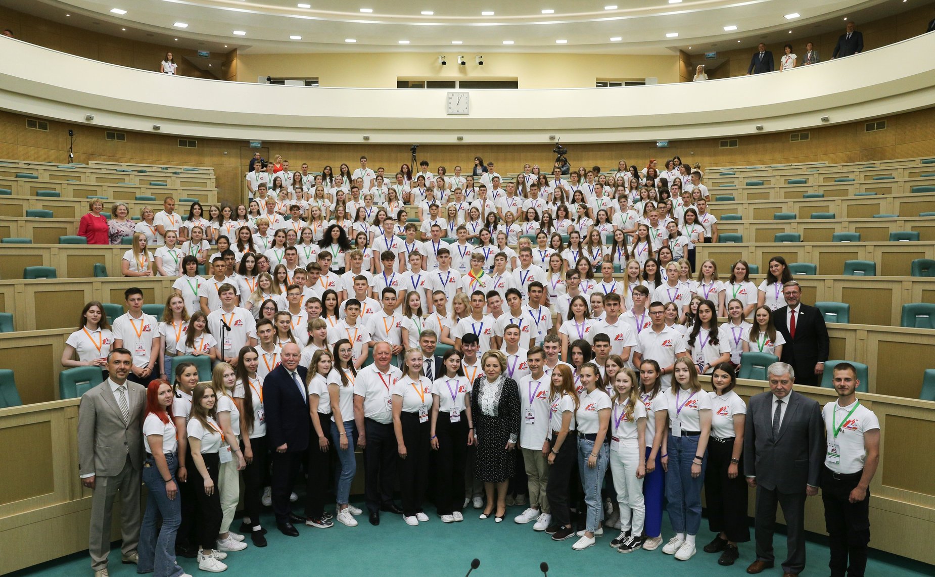 Встреча Председателя СФ Валентины Матвиенко с участниками российско-белорусского военно-патриотического проекта «Поезд Памяти»