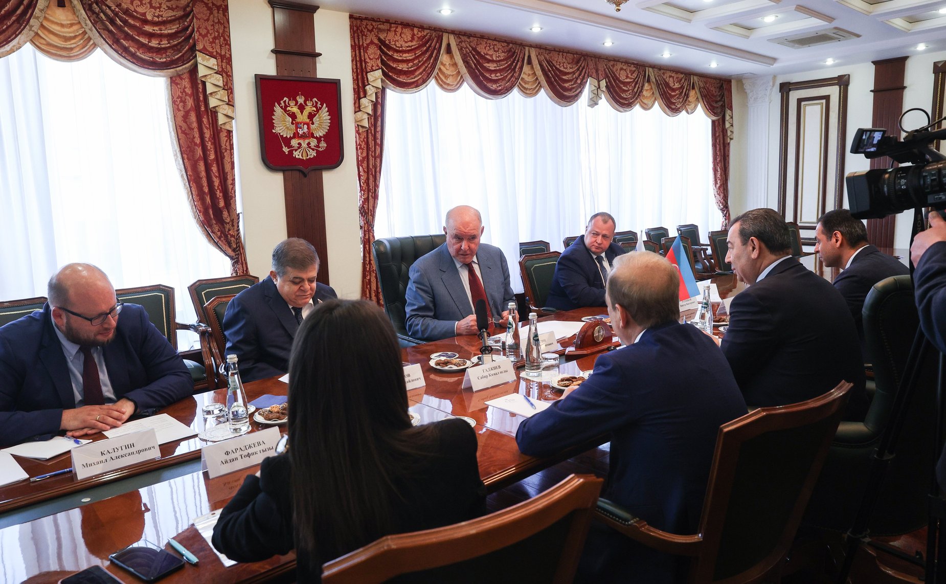 Встреча председателя Комитета СФ по международным делам Григория Карасина с делегацией Милли Меджлиса Азербайджанской Республики во главе с председателем Комитета по международным отношениям и межпарламентским связям