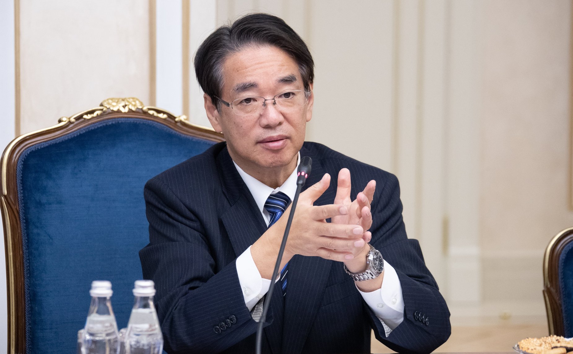 Встреча Ильяса Умаханова с Чрезвычайным и Полномочным Послом Японии в РФ Тоёхиса Кодзуки