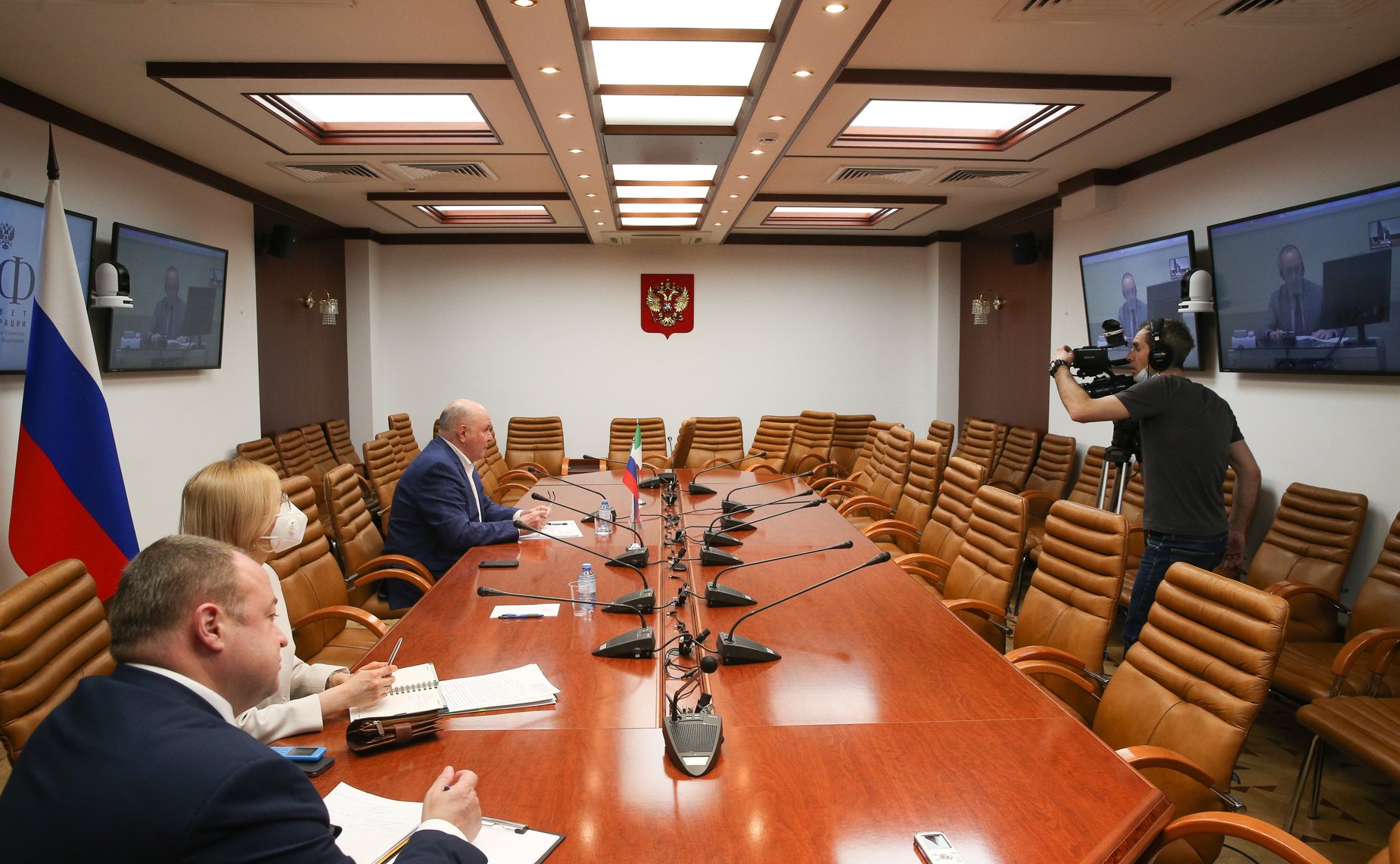 Встреча Григория Карасина с председателем Комиссии по иностранным делам и миграции Сената Итальянской Республики Вито Петрочелли