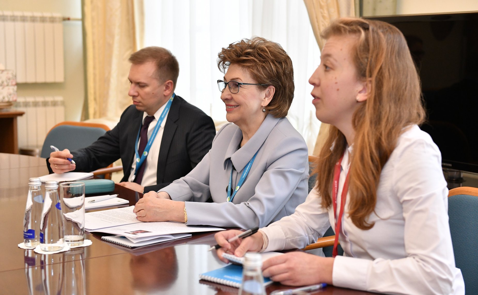 Галина Карелова встретилась «на полях» Третьего Евразийского женского форума с управляющим директором Организации Объединённых Наций по промышленному развитию (ЮНИДО) Фату Хайдара