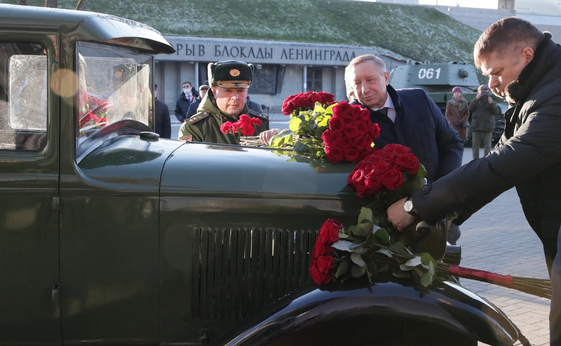 Телемост, посвященный установке легендарной «Полуторки» на территории музея-диорамы «Прорыв блокады Ленинграда» в городе Кировске Ленинградской области