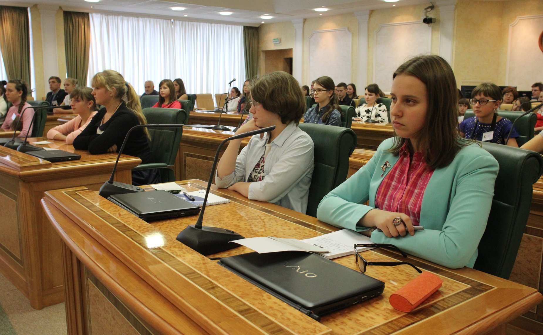 Встреча Л. Боковой и С. Горячевой с делегатами XII Международного детского экологического форума «Зелёная планета 2014»