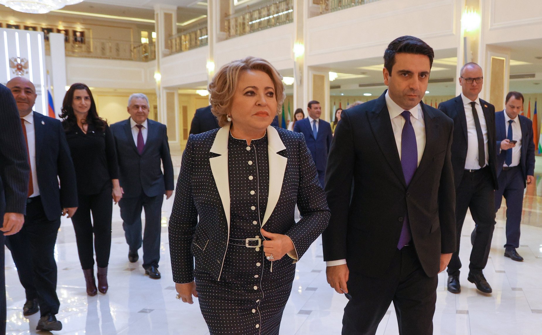 Встреча Председателя СФ Валентины Матвиенко с Председателем Национального Собрания Республики Армения Аленом Симоняном