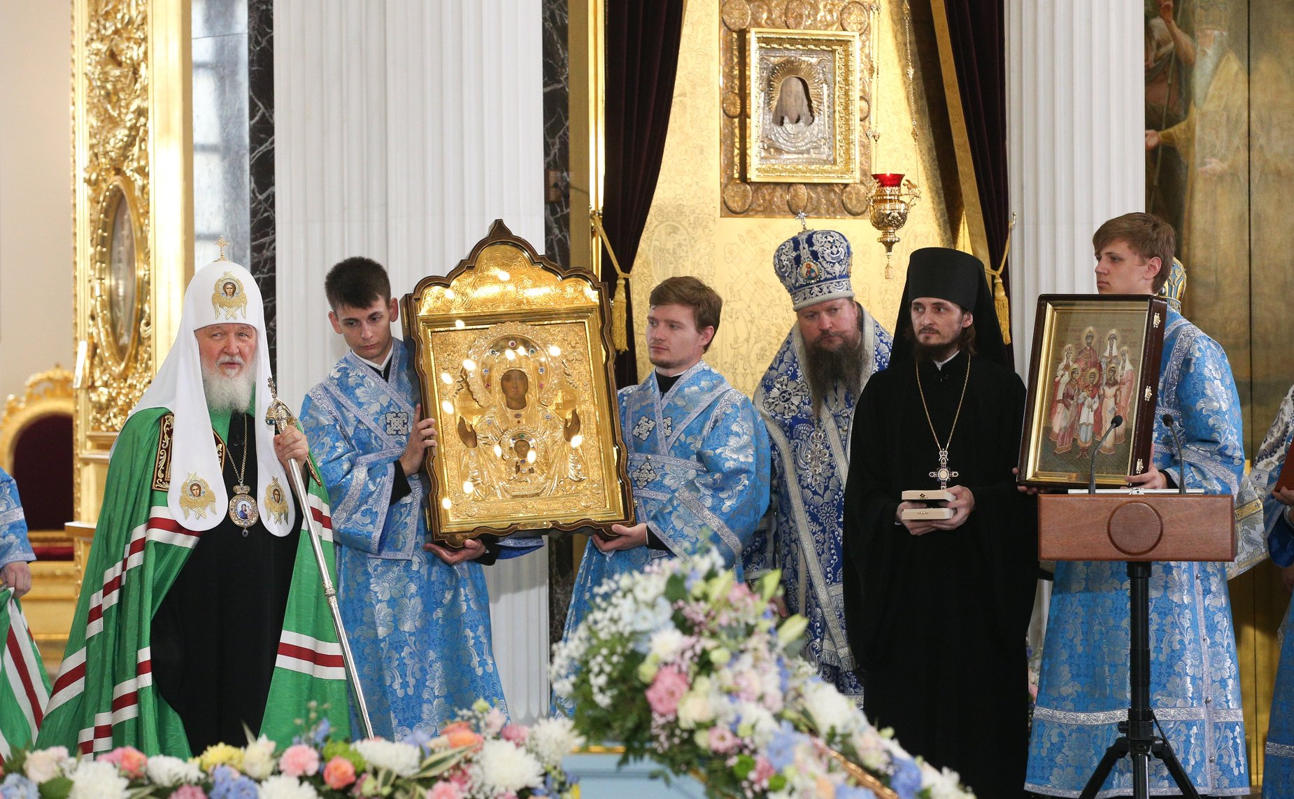 Торжественное мероприятие по случаю освящения собора Казанской иконы Божией Матери Богородицкого монастыря