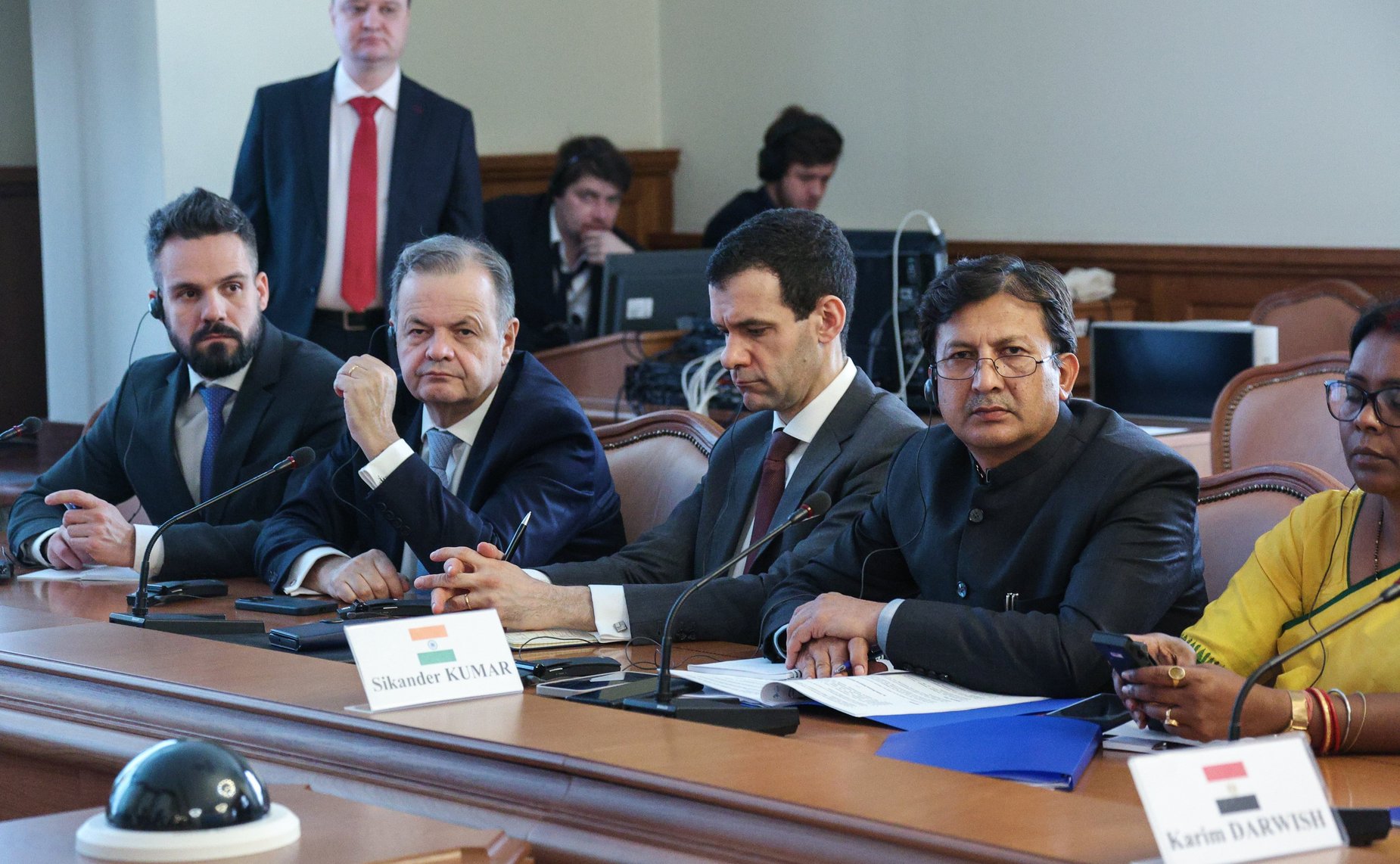 Встреча председателей комитетов по международным делам парламентов (палат парламентов) стран БРИКС с Министром иностранных дел Российской Федерации Сергеем Лавровым