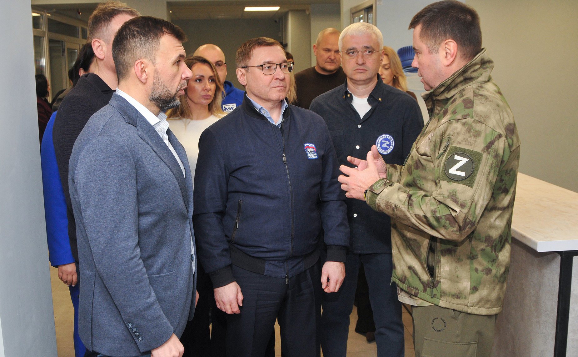 Первый заместитель Председателя СФ Владимир Якушев и глава Донецкой Народной Республики Денис Пушилин открыли в ДНР музей «Поле битвы: Мариуполь»