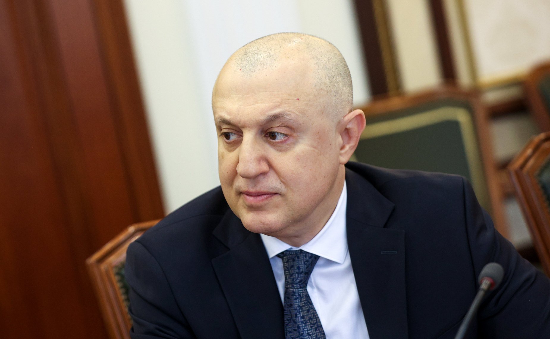 Встреча председателя Комитета СФ по международным делам Григория Карасина с турецкой делегацией во главе с председателем Комиссии Великого национального собрания Турции по международным делам Фуатом Октаем