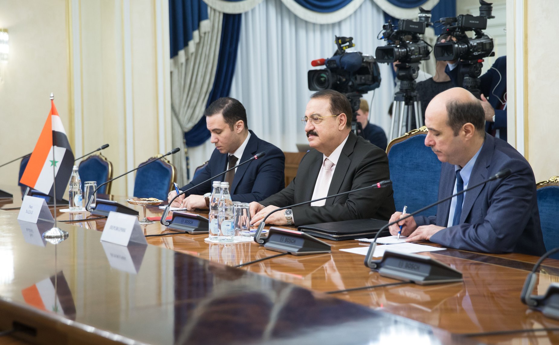 Встреча Андрея Турчака с Чрезвычайным и Полномочным Послом Сирийской Арабской Республики в РФ Риадом Хаддадом