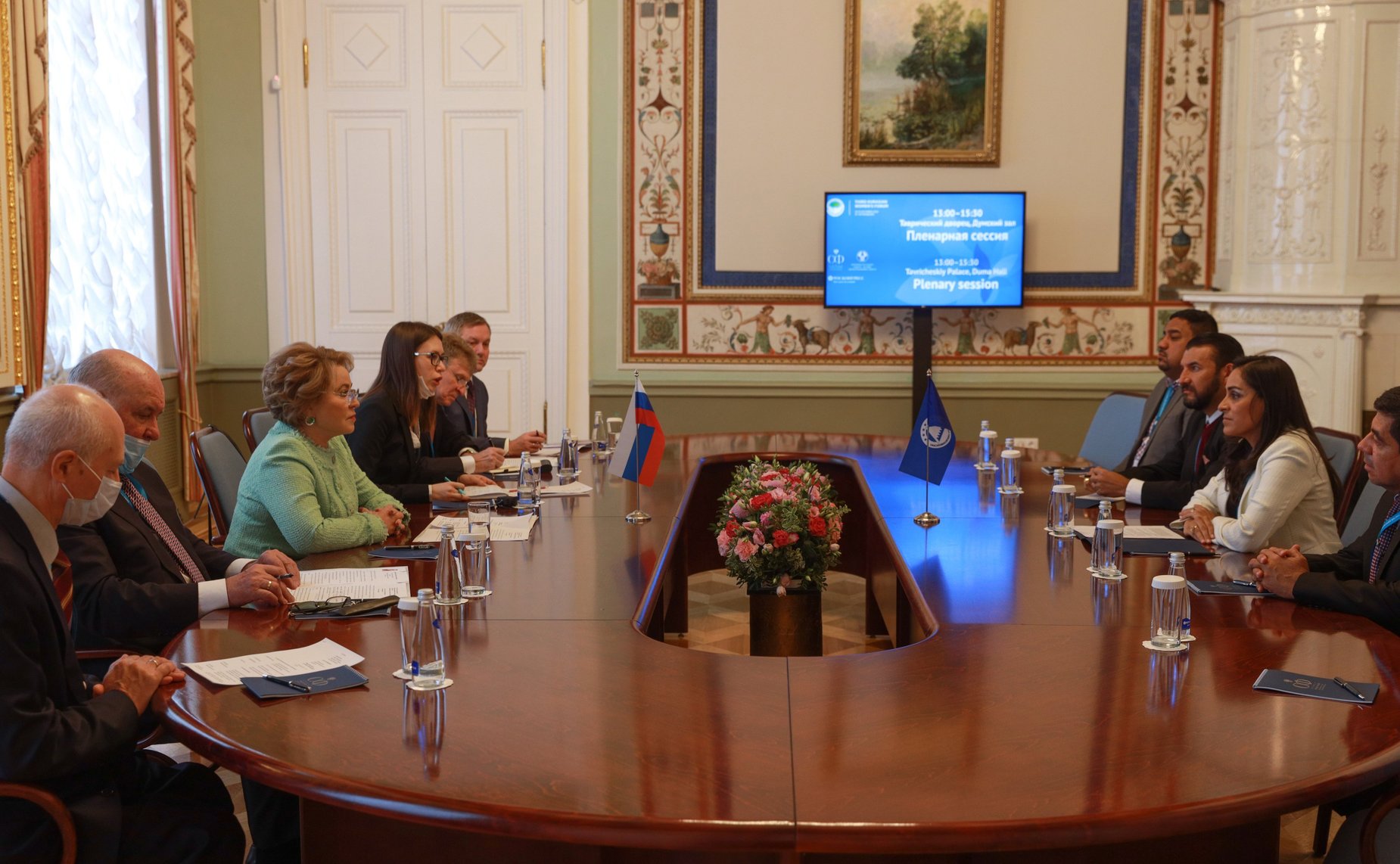 Встреча Председателя СФ Валентины Матвиенко с Председателем Центральноамериканского парламента Фанни Каролиной Салинас Фернандес