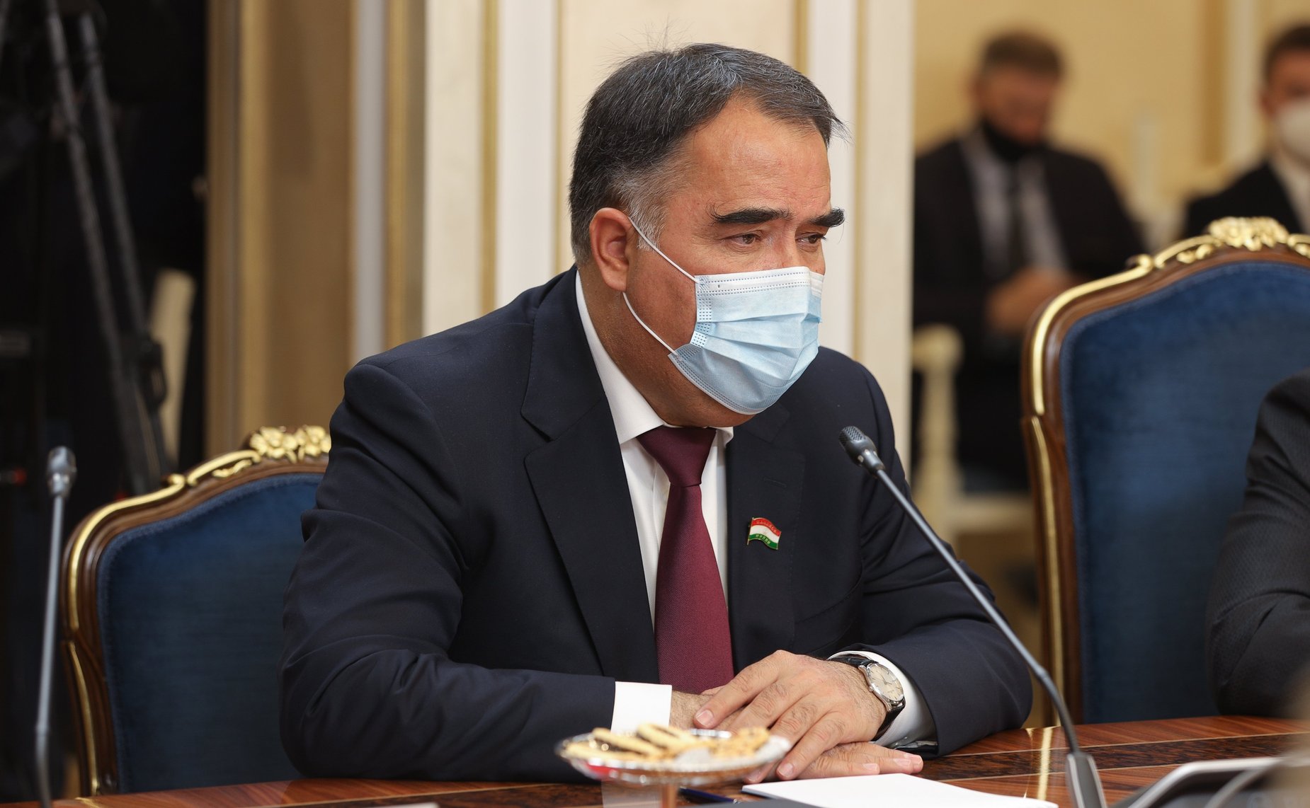 Встреча Председателя СФ Валентины Матвиенко с Председателем Маджлиси милли Маджлиси Оли Республики Таджикистан Рустами Эмомали