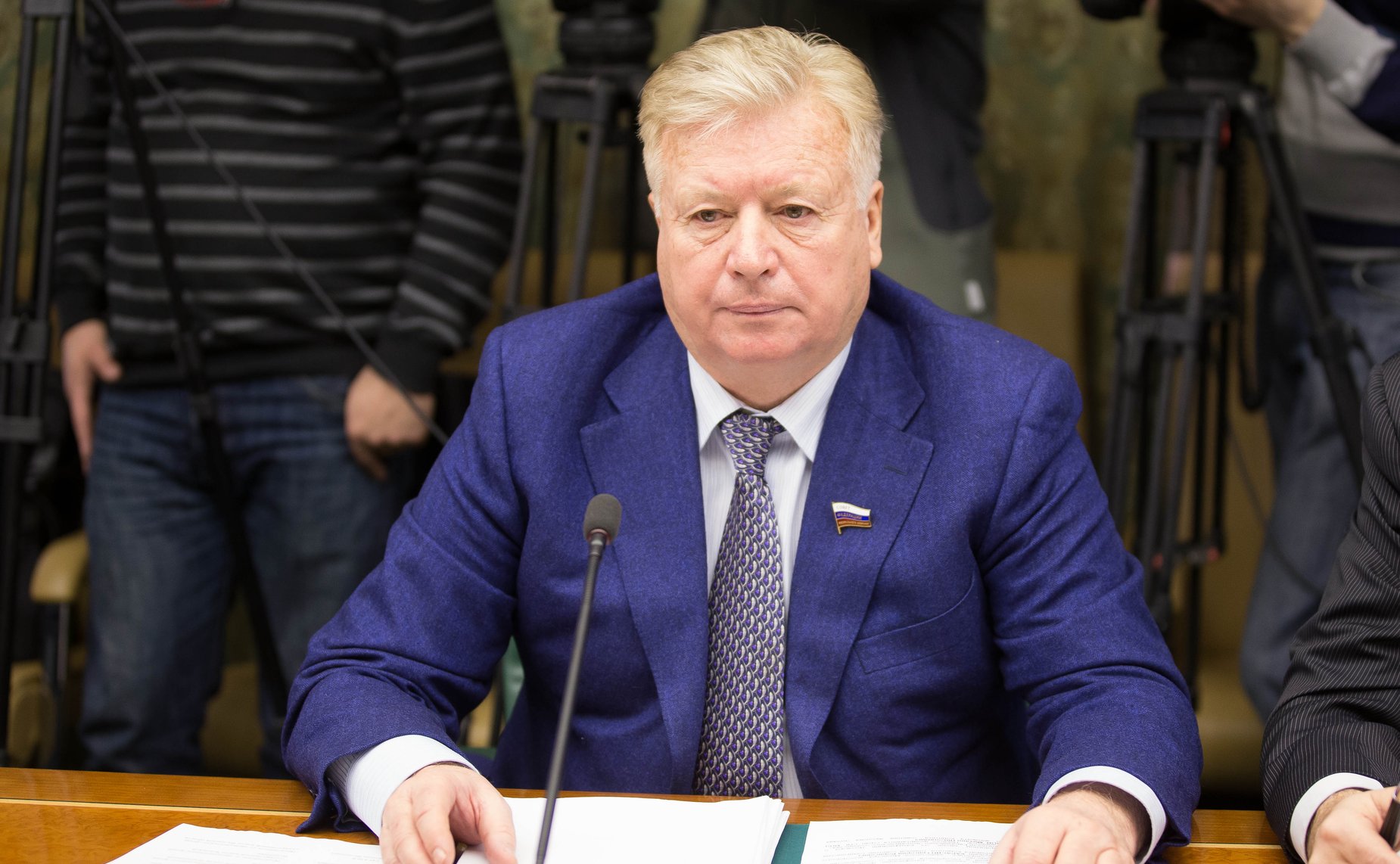 Л. Тягачев Заседание Комитета Совета Федерации по международным делам