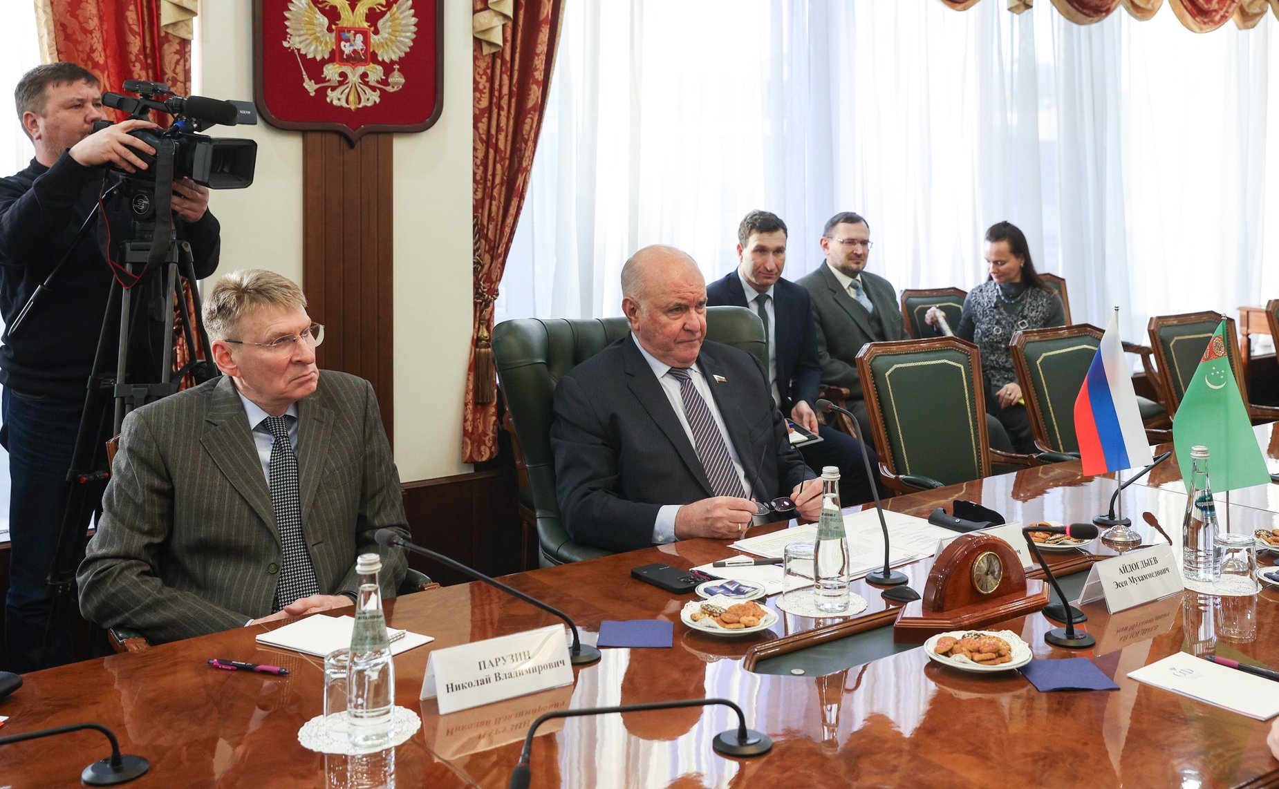 Встреча председателя Комитета Совета Федерации по международным делам Григория Карасина с Чрезвычайным и Полномочным Послом Туркменистана в Российской Федерации